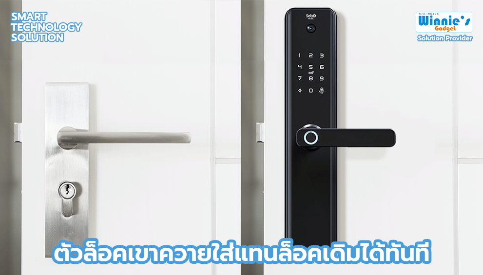 กลอนประตูสมาร์ทดิจิตอลล็อค SebO JIDOOR S5 CAMERA แบบมีกล้องตาแมว